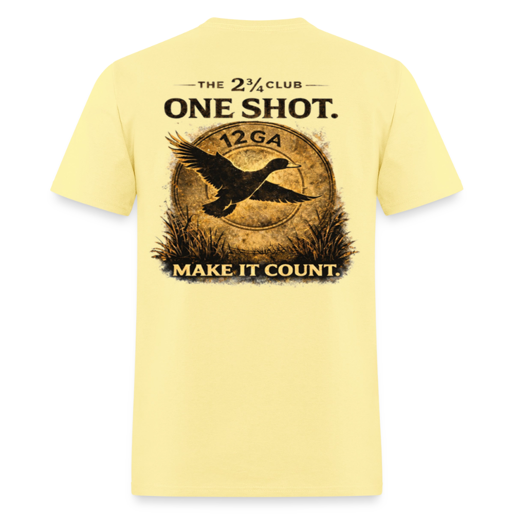 One Shot. Make It Count. - Field Line Hunting Duck Tee (Light) - cornsilk