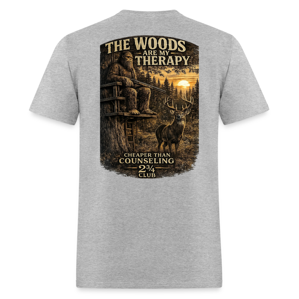 The Woods Are My Therapy – Cheaper Than Counseling (Light) - heather gray