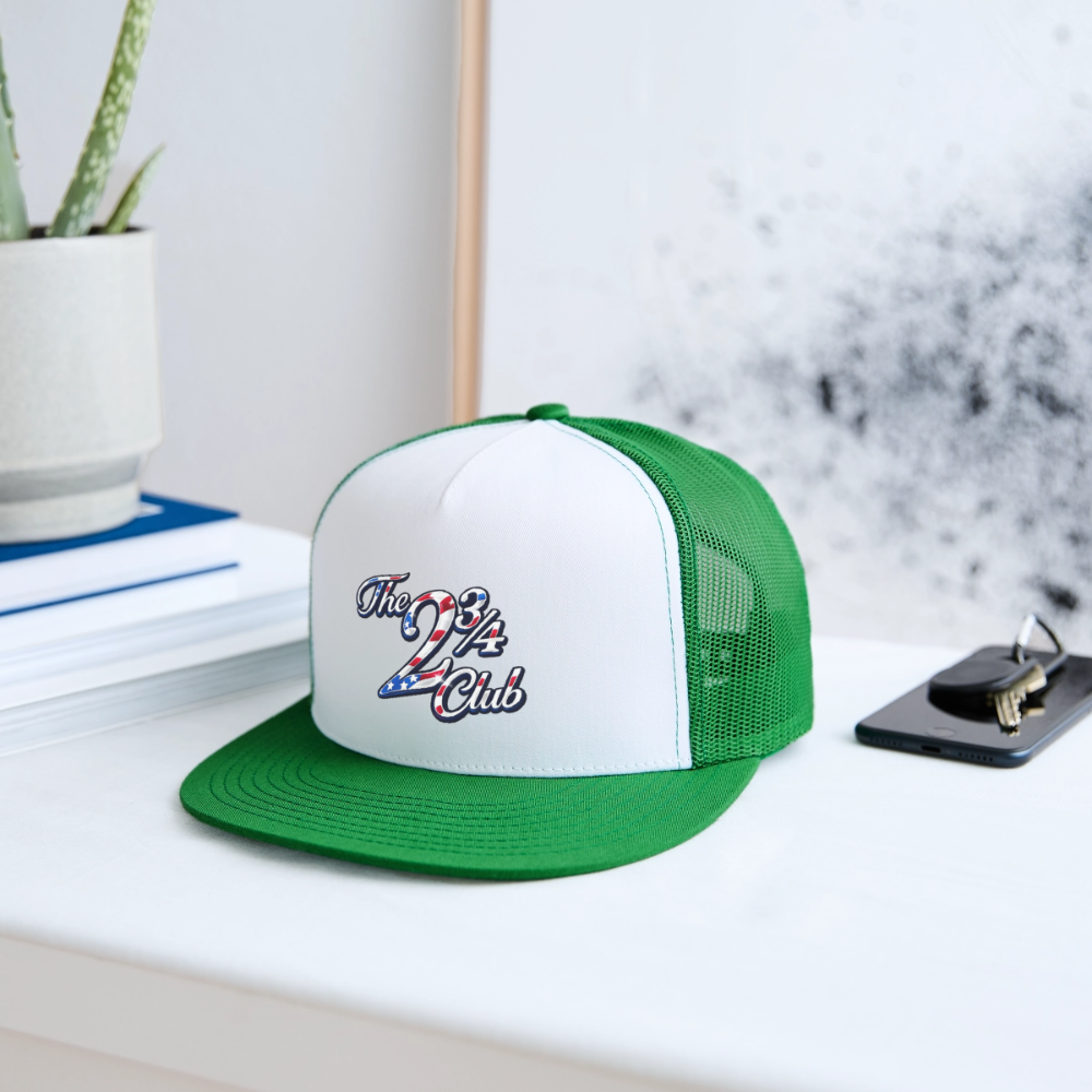 Americana Trucker Hat - white/kelly green
