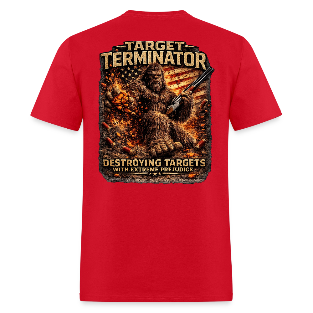 Sasquatch Target Terminator – Destroying Targets With Extreme Prejudice - red