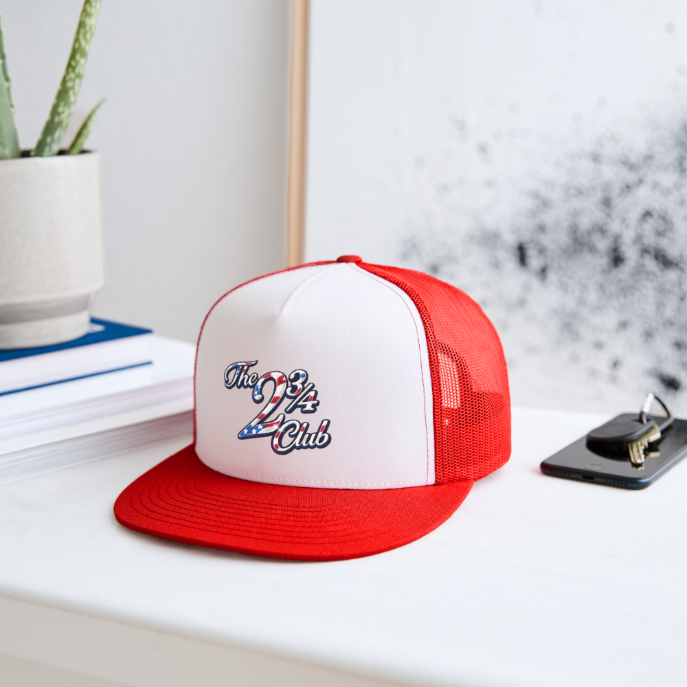 Americana Trucker Hat - white/red