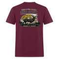 One Shot. Make It Count. - Field Line Hunting Deer Tee (Dark) - burgundy
