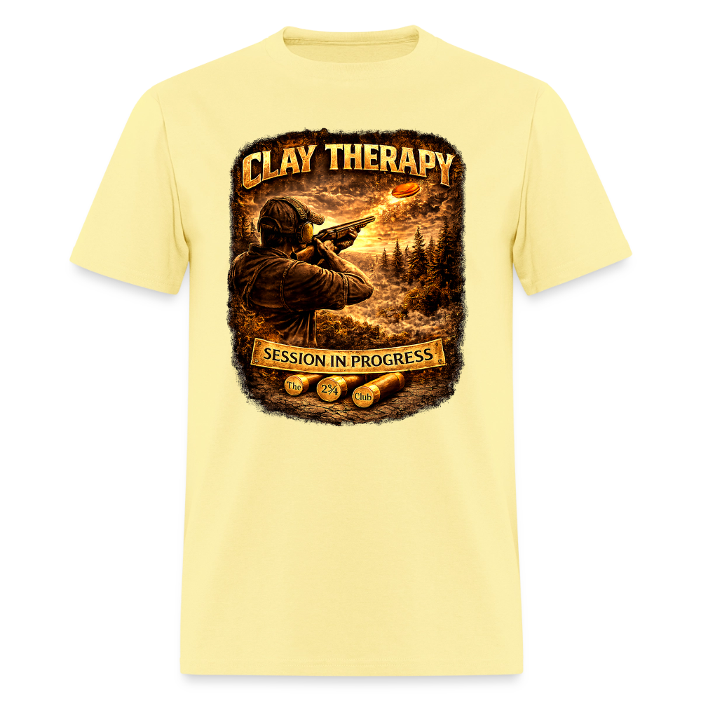 Clay Therapy Session Tee – 12 GA 2 3/4 Edition - cornsilk