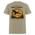 One Shot. Make It Count. - Field Line Hunting Duck Tee (Light) - khaki