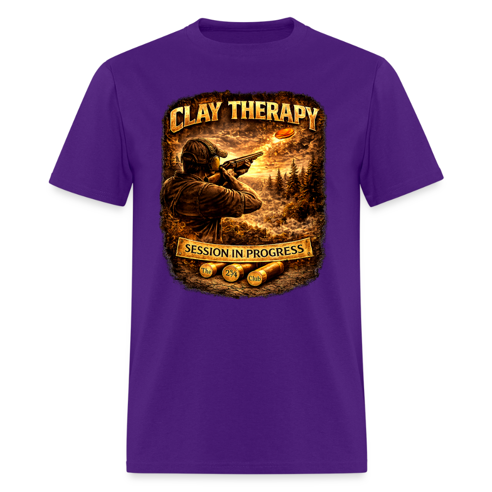 Clay Therapy Session Tee – 12 GA 2 3/4 Edition - purple