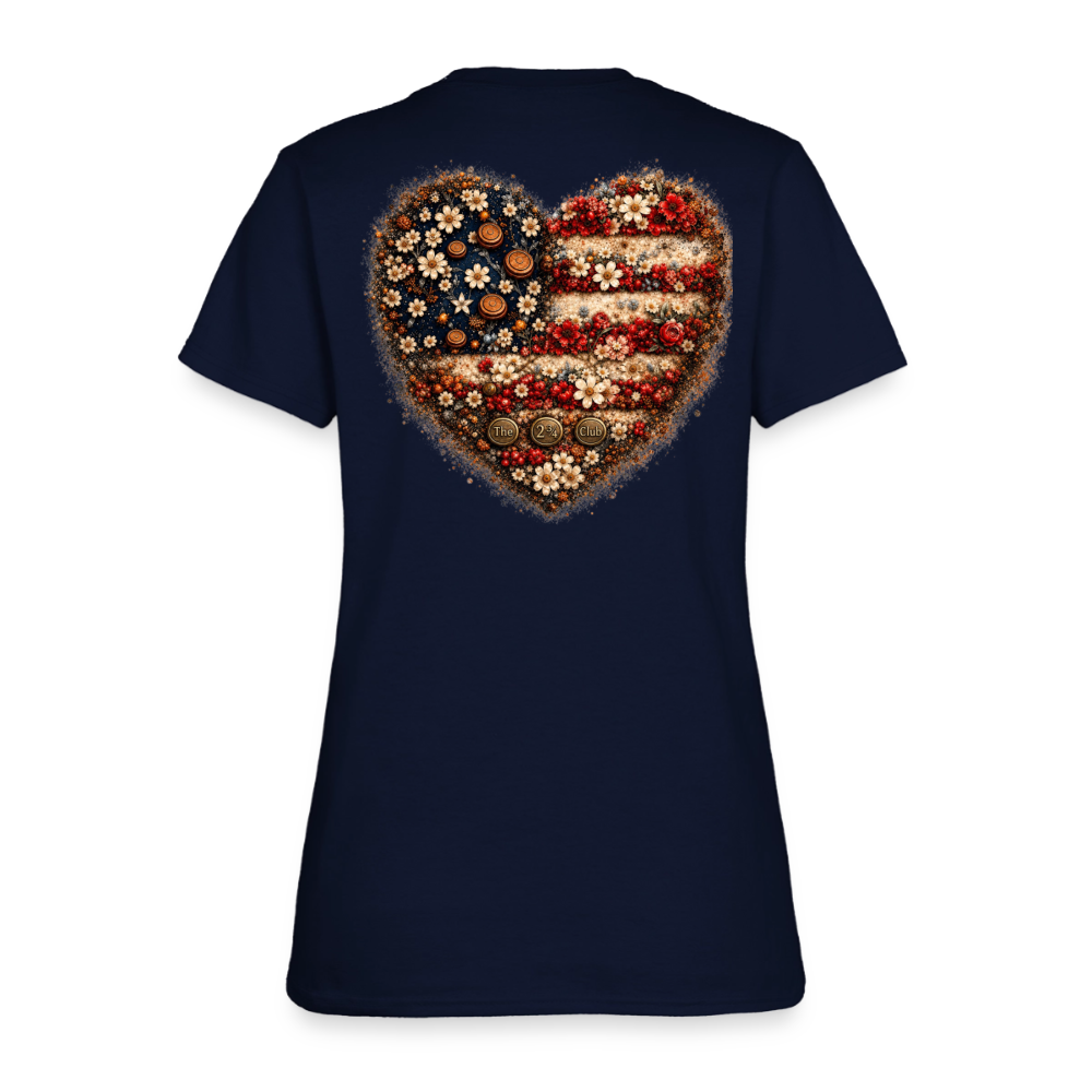 Shotgun Sweetheart - Freedom in Full Bloom Tee - navy
