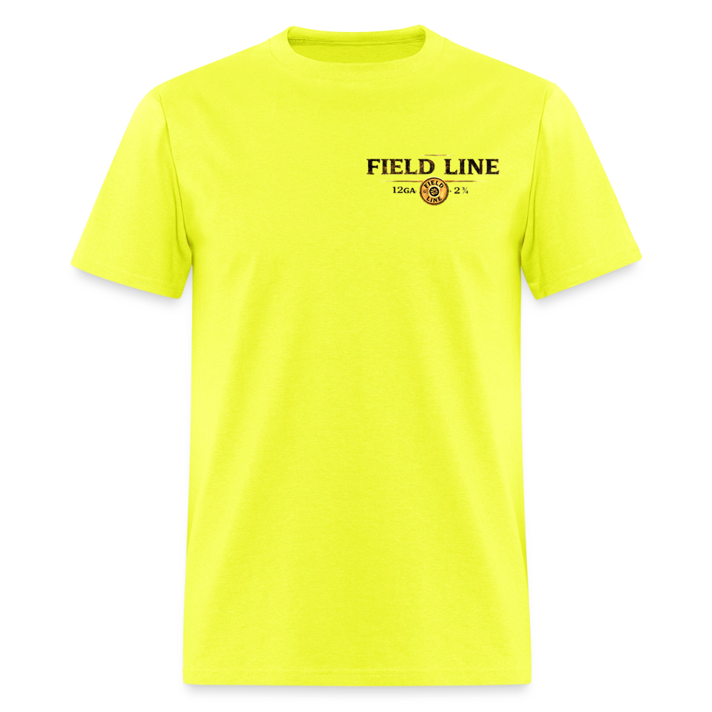 One Shot. Make It Count. - Field Line Hunting Deer Tee (Light) - safety green