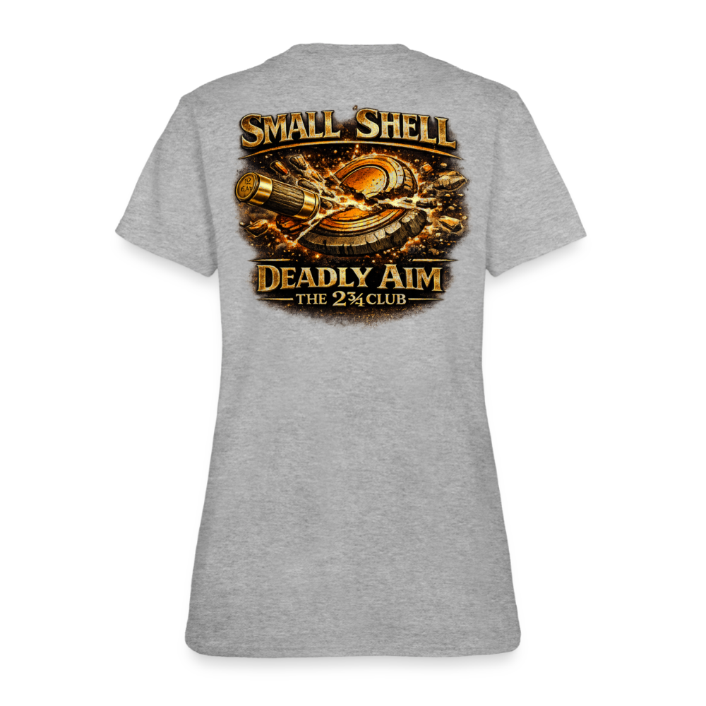 Shotgun Sweetheart - Small Shell Deadly Aim (Light) - heather gray
