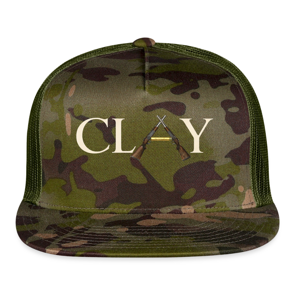 CLAY Crossed Shotguns Trucker Hat – The 2¾ Clu - MultiCam\green