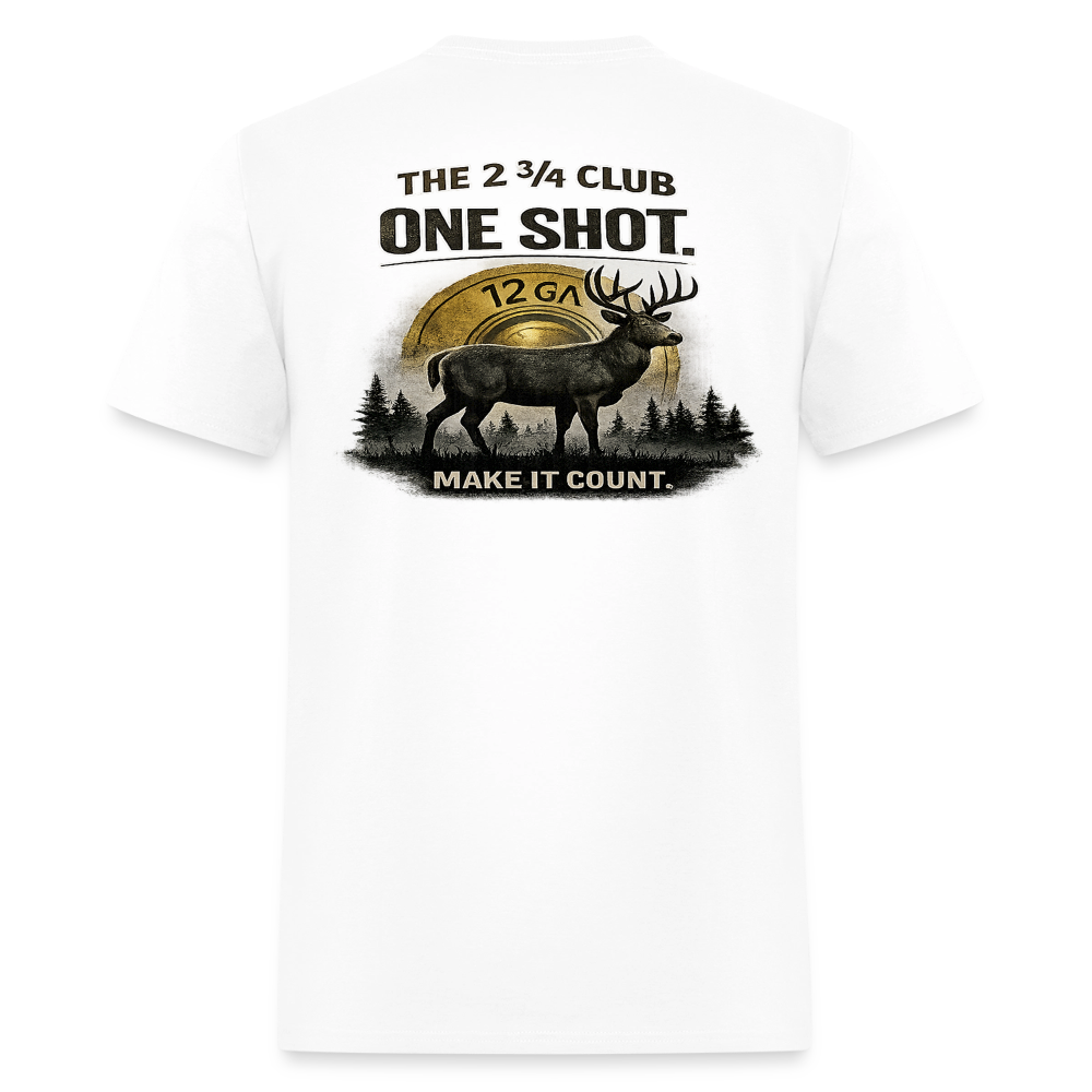 One Shot. Make It Count. - Field Line Hunting Deer Tee (Light) - white
