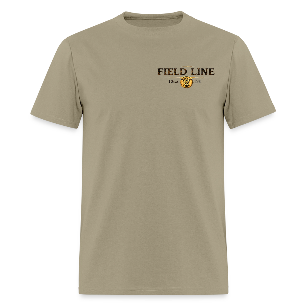 One Shot. Make It Count. - Field Line Hunting Duck Tee (Light) - khaki