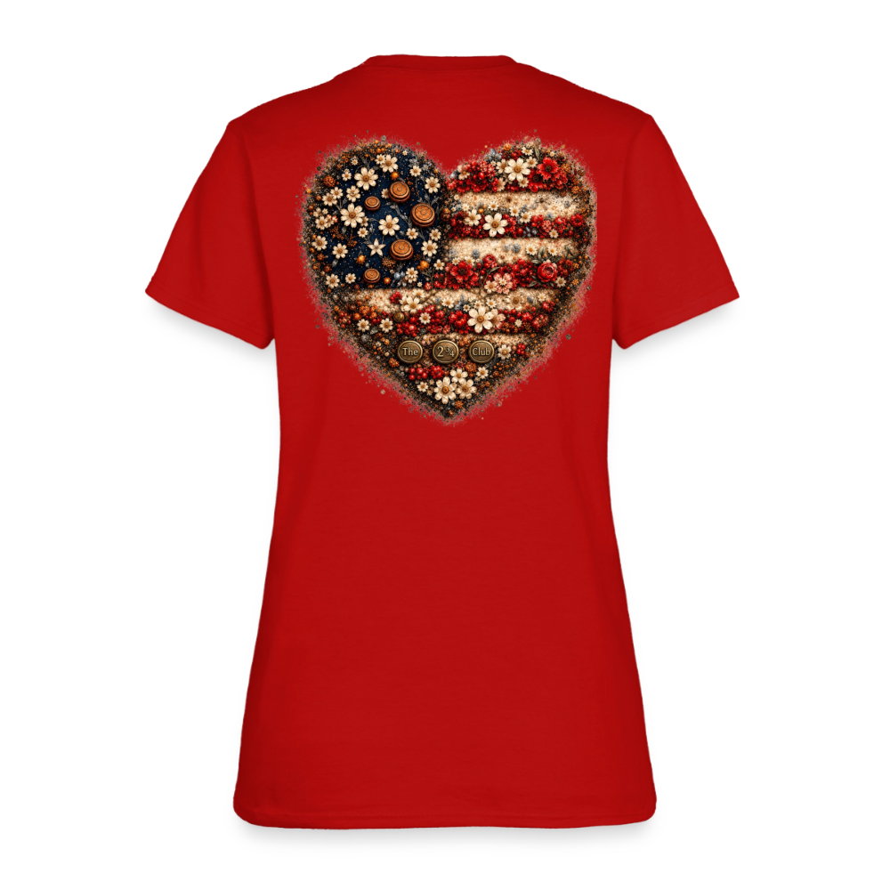 Shotgun Sweetheart - Freedom in Full Bloom Tee - red