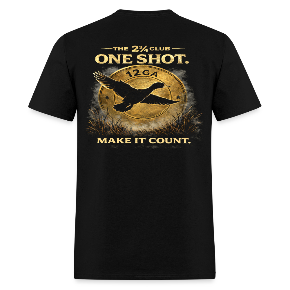 One Shot. Make It Count. - Field Line Hunting Duck Tee (Dark) - black