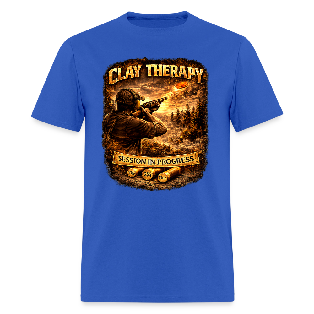 Clay Therapy Session Tee – 12 GA 2 3/4 Edition - royal blue
