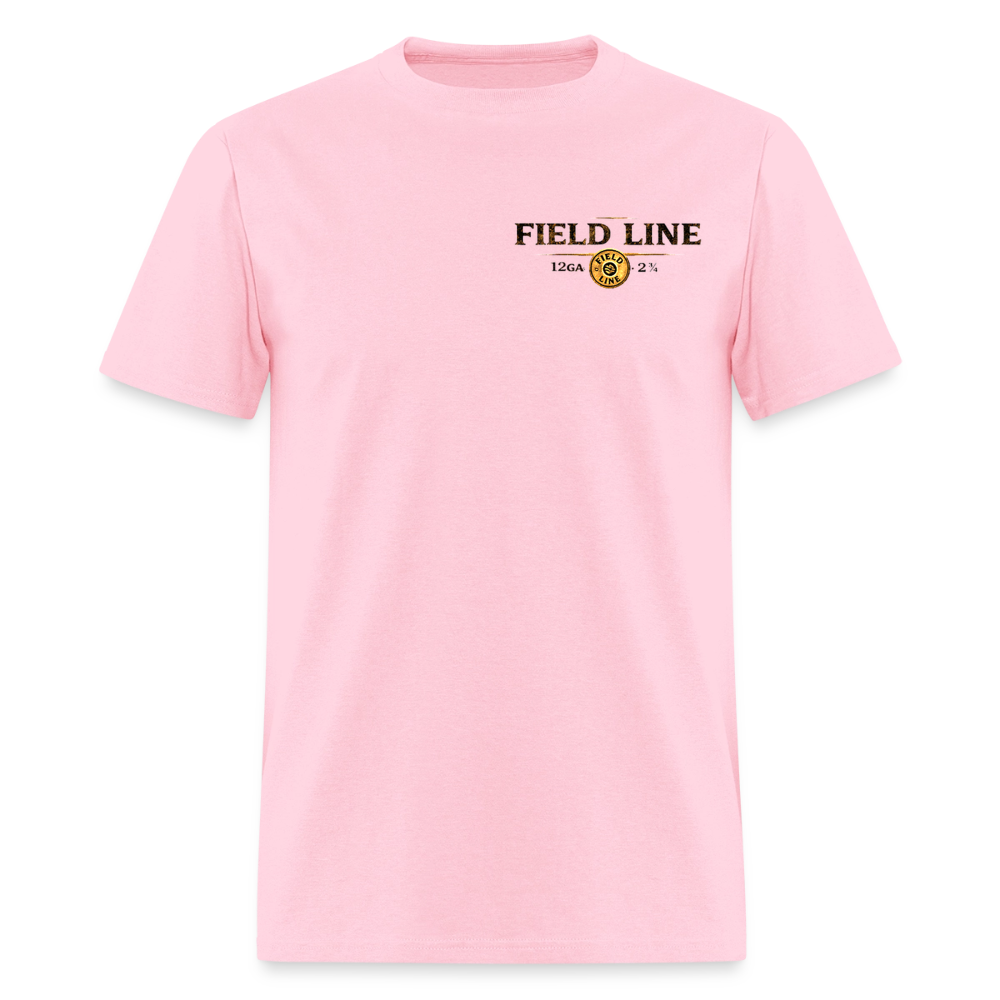 One Shot. Make It Count. - Field Line Hunting Duck Tee (Light) - pink