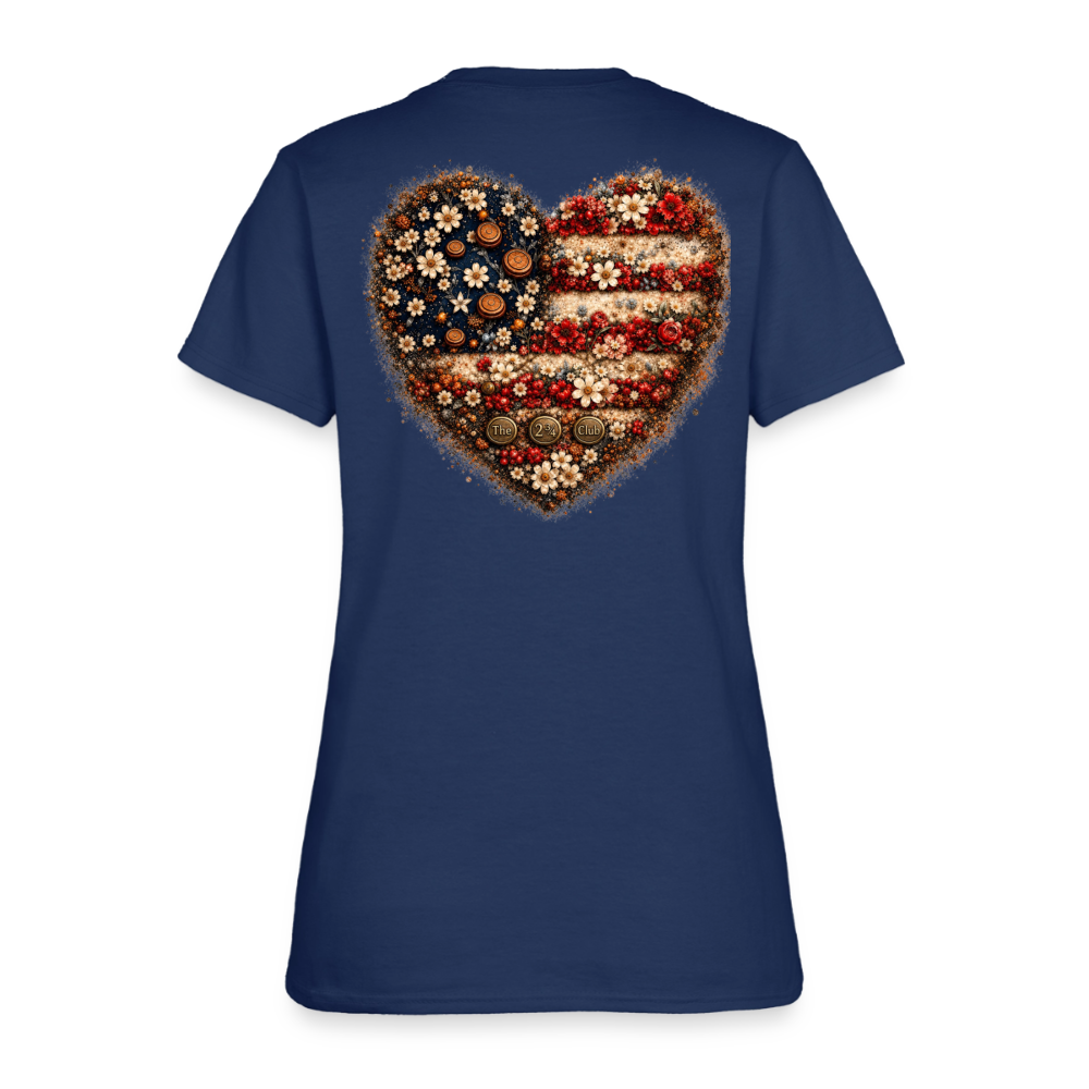 Shotgun Sweetheart - Freedom in Full Bloom Tee -  blue dusk