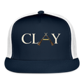 CLAY Crossed Shotguns Trucker Hat – The 2¾ Clu - navy/white