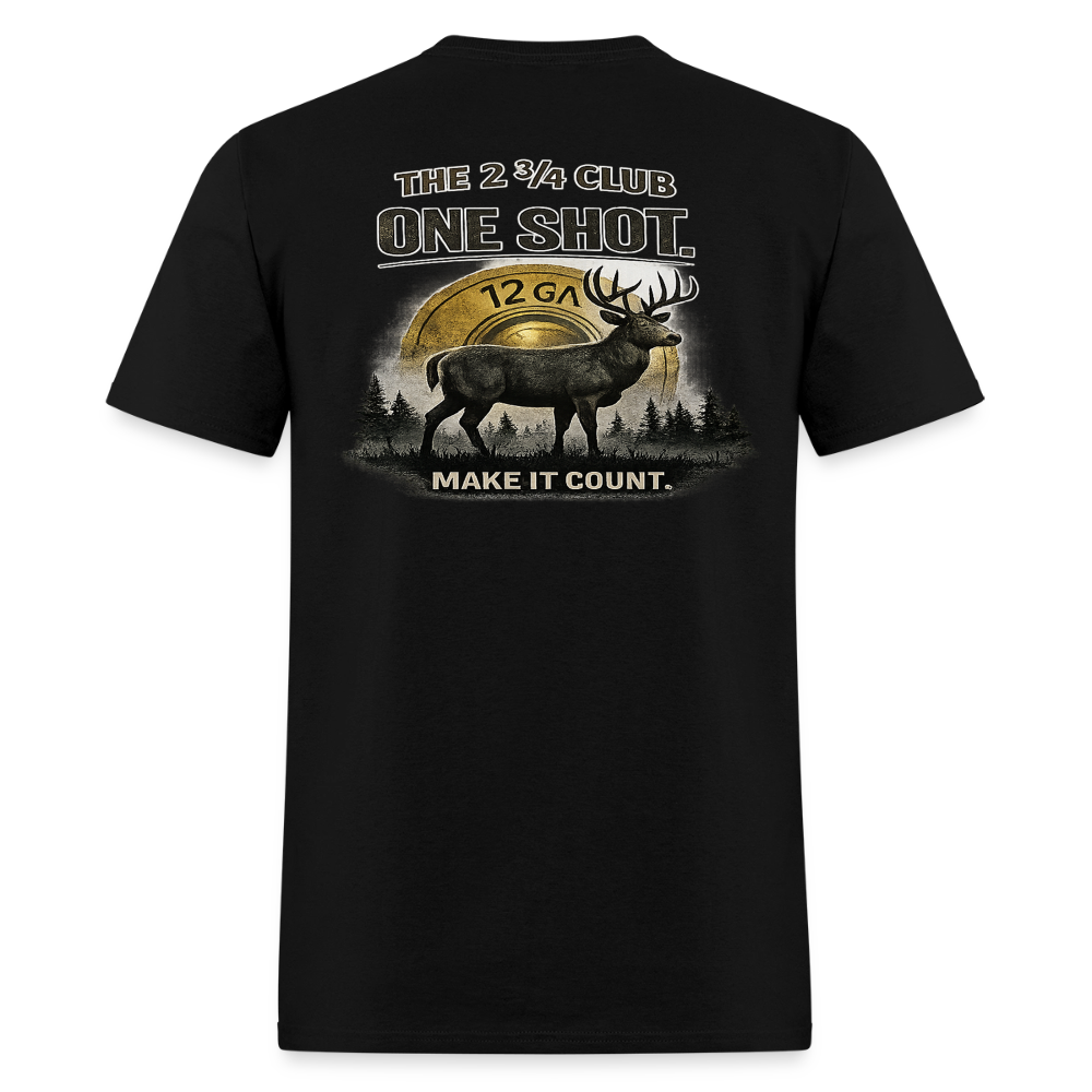 One Shot. Make It Count. - Field Line Hunting Deer Tee (Dark) - black