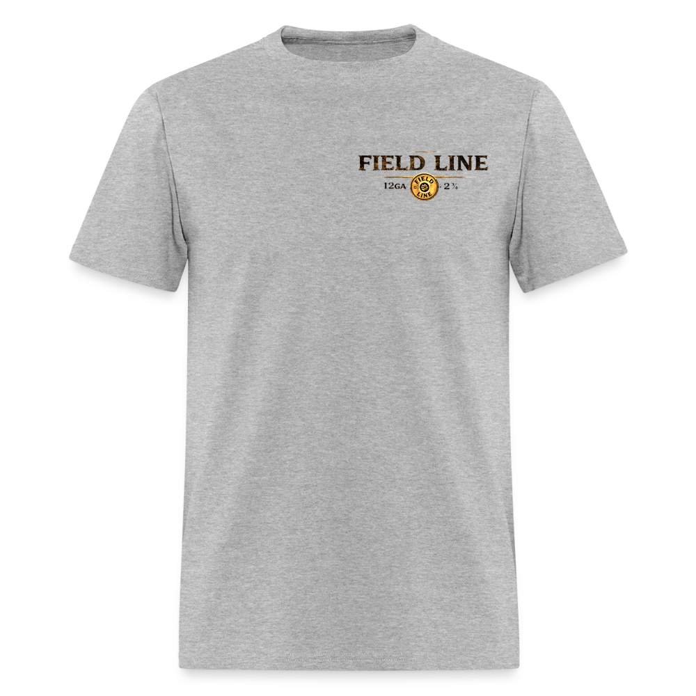One Shot. Make It Count. - Field Line Hunting Duck Tee (Light) - heather gray