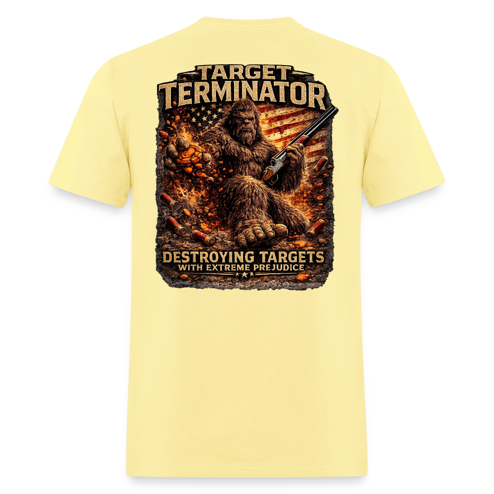 Sasquatch Target Terminator – Destroying Targets With Extreme Prejudice - cornsilk