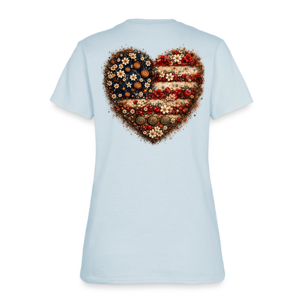 Shotgun Sweetheart - Freedom in Full Bloom Tee - light blue