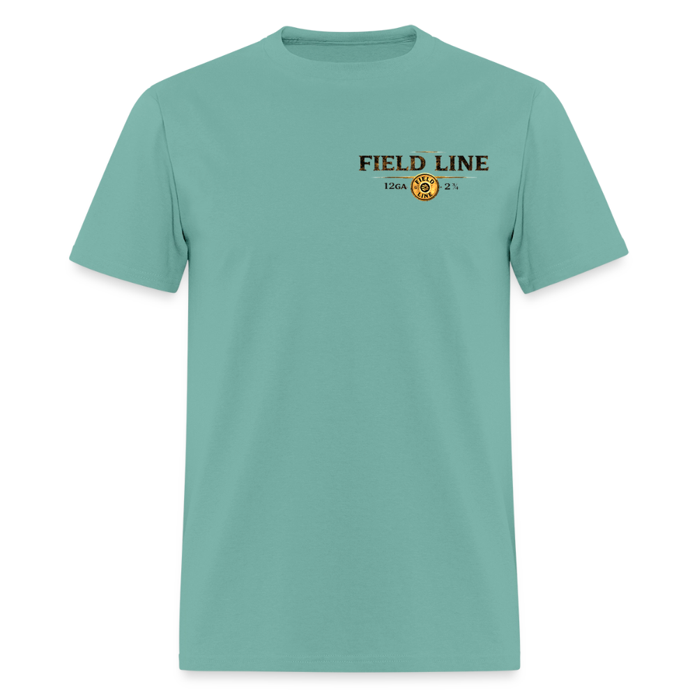 One Shot. Make It Count. - Field Line Hunting Duck Tee (Light) - aquatic