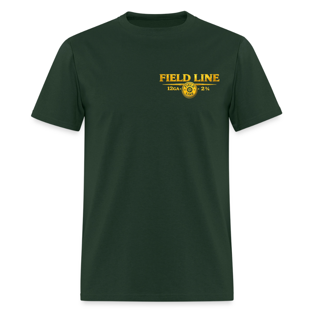 One Shot. Make It Count. - Field Line Hunting Deer Tee (Dark) - forest green