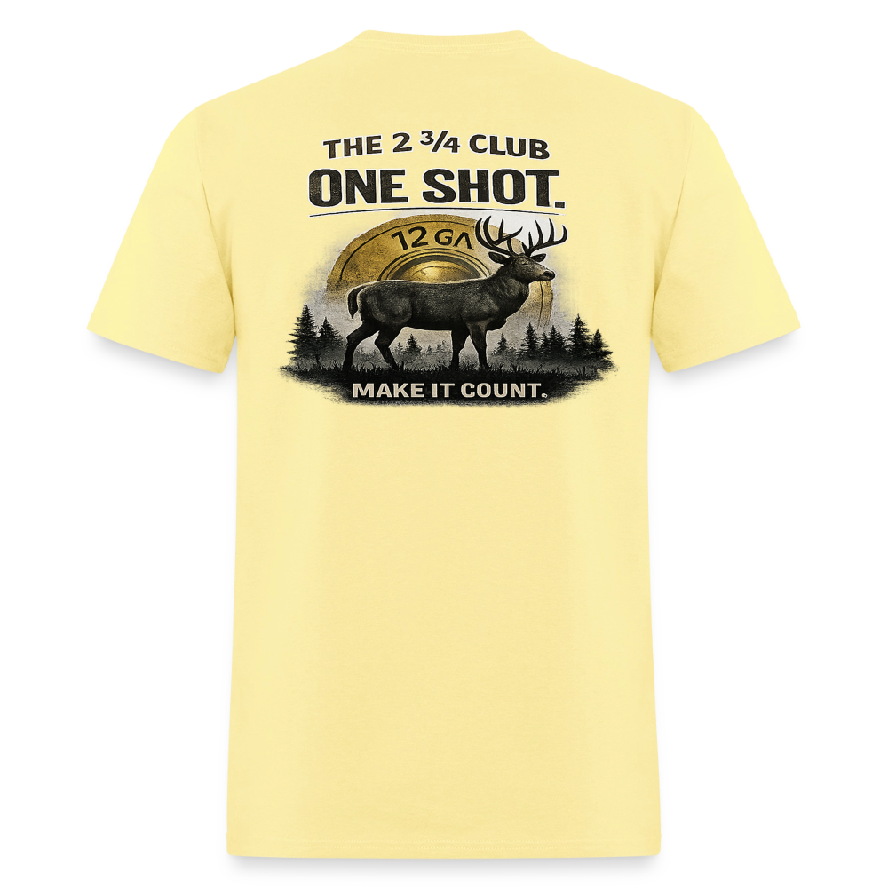 One Shot. Make It Count. - Field Line Hunting Deer Tee (Light) - cornsilk