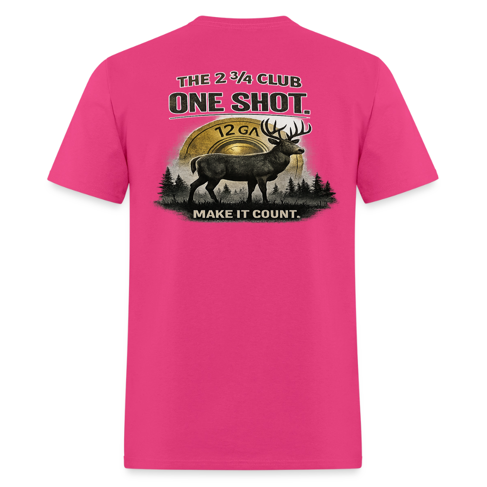 One Shot. Make It Count. - Field Line Hunting Deer Tee (Light) - fuchsia