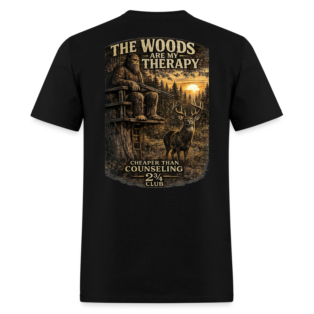 The Woods Are My Therapy (Dark) - black