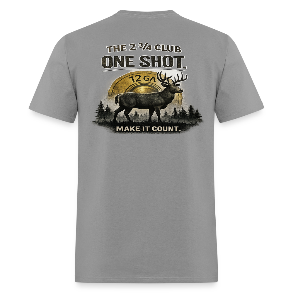 One Shot. Make It Count. - Field Line Hunting Deer Tee (Light) - rock