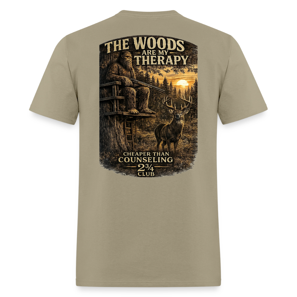 The Woods Are My Therapy – Cheaper Than Counseling (Light) - khaki