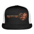 Pretty. Gritty. Deadly. Trucker Hat – Freedom Bloom Edition - black/white