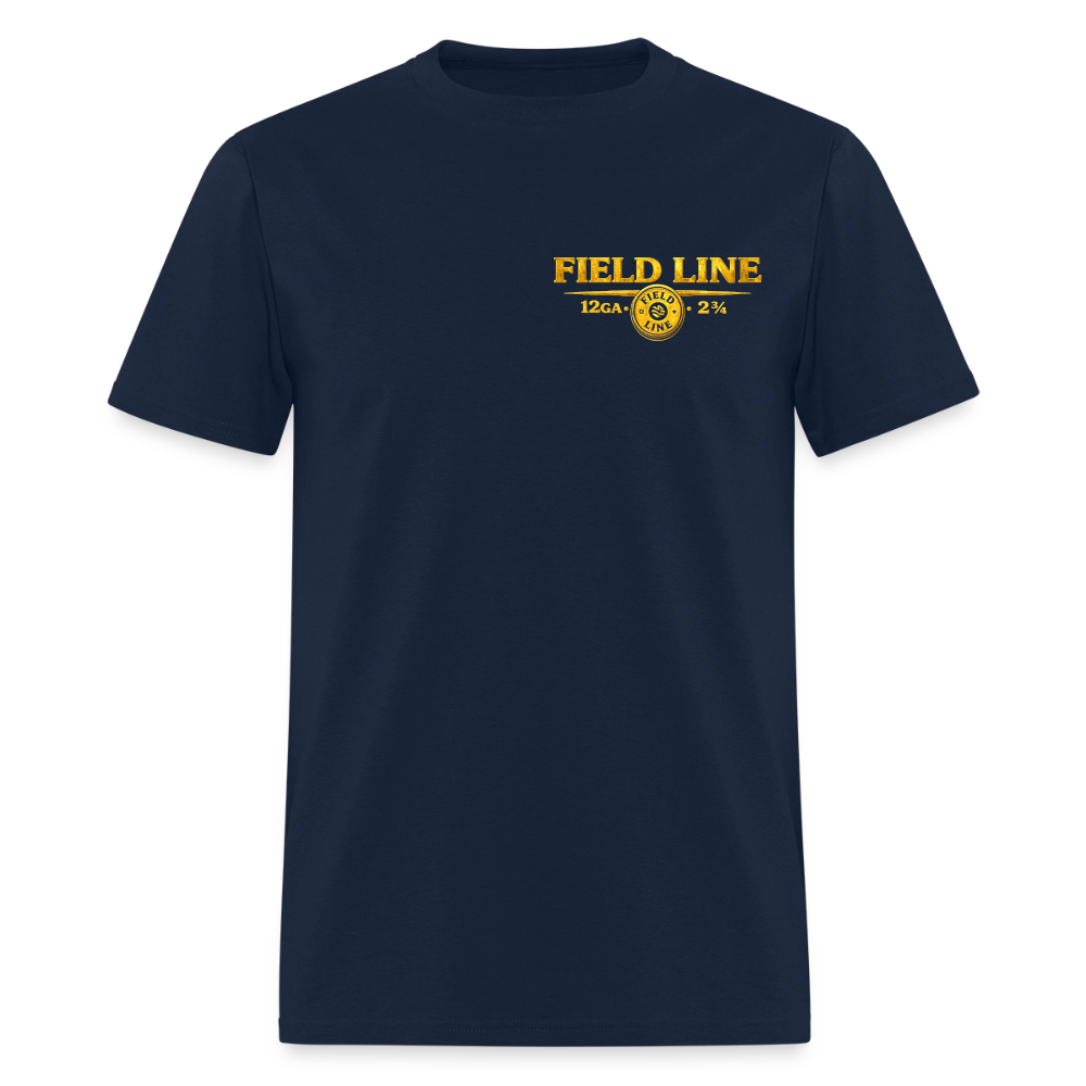 One Shot. Make It Count. - Field Line Hunting Duck Tee (Dark) - navy