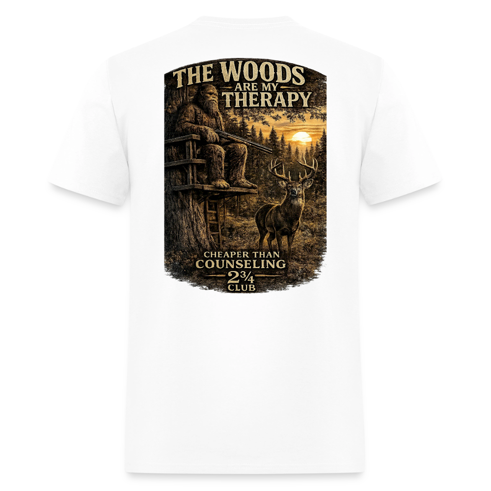 The Woods Are My Therapy – Cheaper Than Counseling (Light) - white