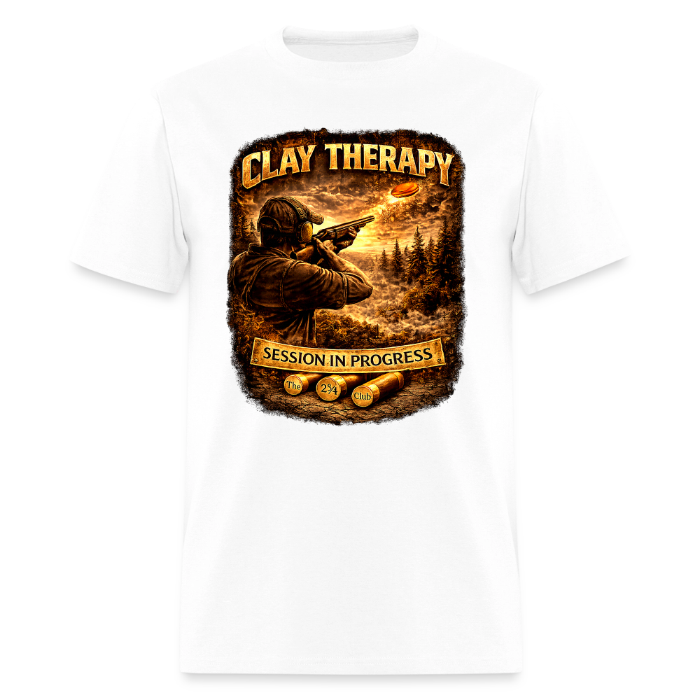 Clay Therapy Session Tee – 12 GA 2 3/4 Edition - white