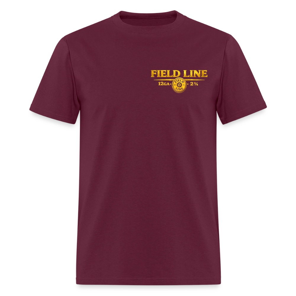 One Shot. Make It Count. - Field Line Hunting Duck Tee (Dark) - burgundy