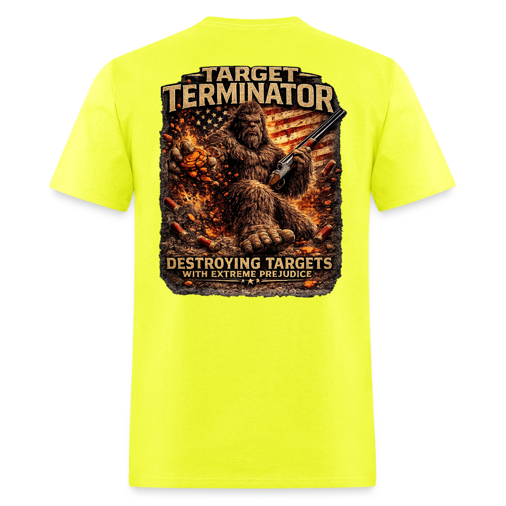 Sasquatch Target Terminator – Destroying Targets With Extreme Prejudice - safety green