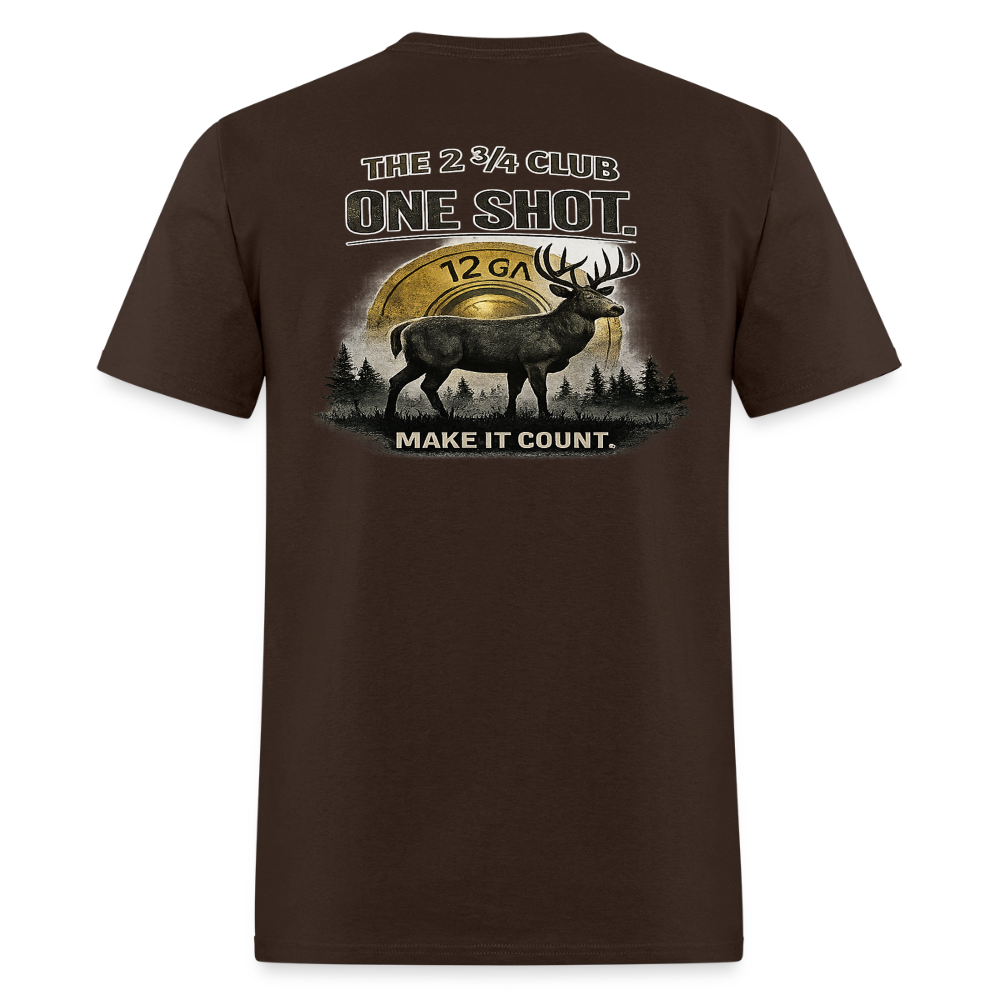 One Shot. Make It Count. - Field Line Hunting Deer Tee (Dark) - brown