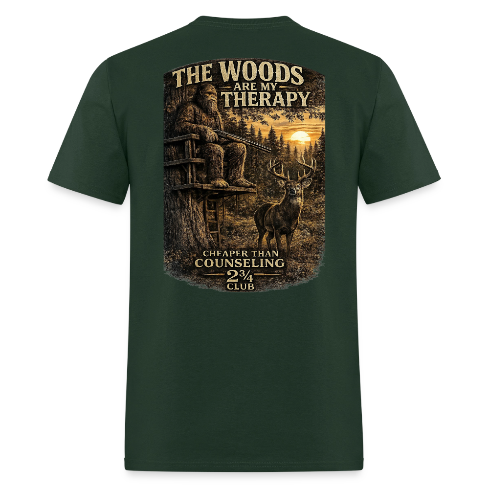 The Woods Are My Therapy (Dark) - forest green