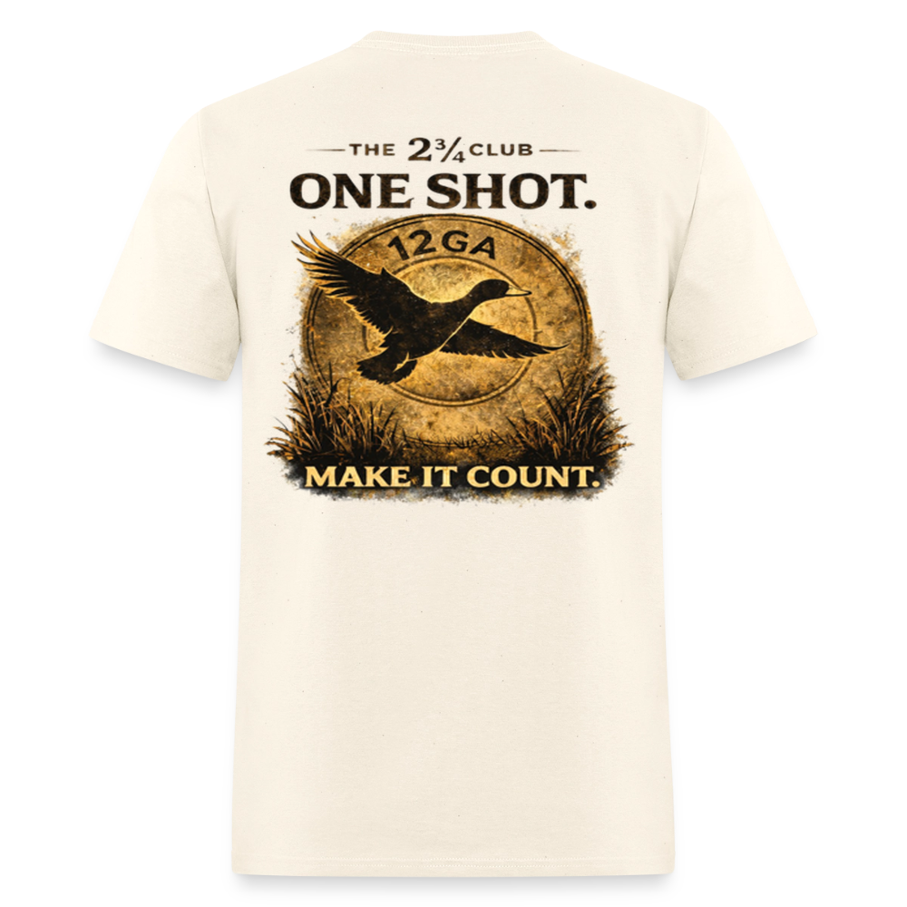 One Shot. Make It Count. - Field Line Hunting Duck Tee (Light) - sweet cream heather