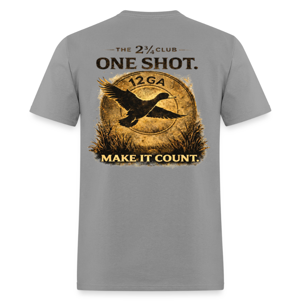 One Shot. Make It Count. - Field Line Hunting Duck Tee (Light) - rock
