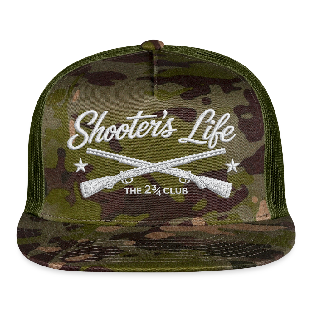 Shooter's Life Trucker Hat White – The 2¾ Club Edition - MultiCam\green