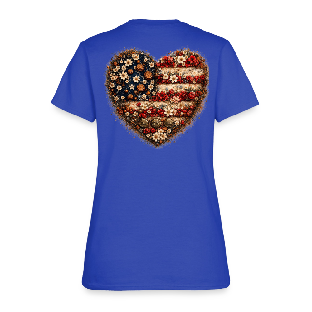 Shotgun Sweetheart - Freedom in Full Bloom Tee - royal blue